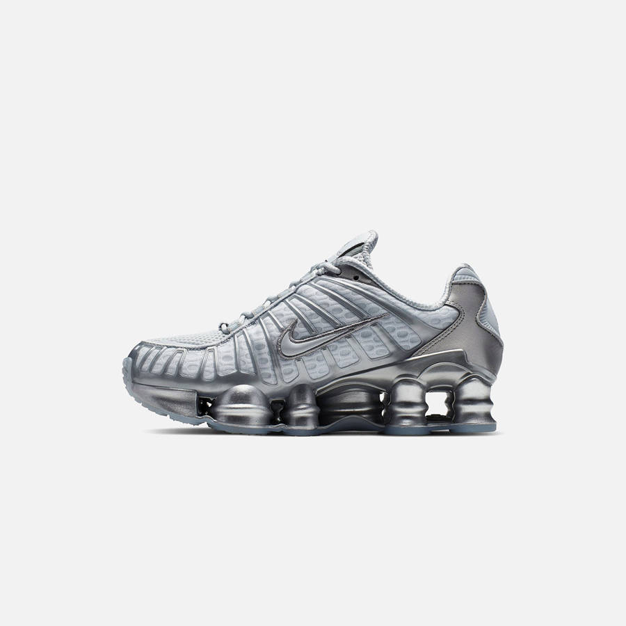 Platinum Women Kith Nike WMNS Shox TL Sneakers | 4182-AZTUC