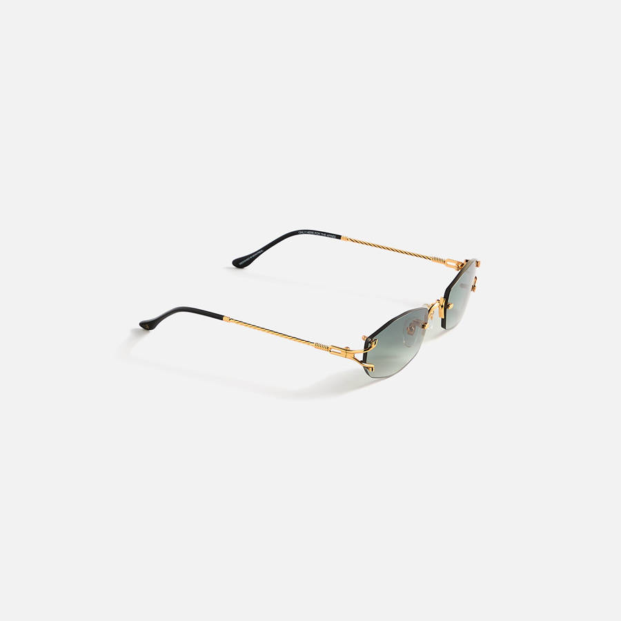 Purple Men Kith Vintage Frames Aspen Drill Mount 24KT Gold Sunglasses | 3745-XMQYE