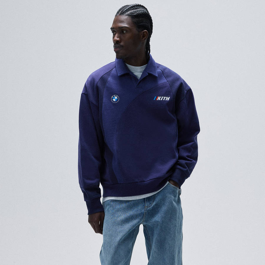 Purple Men Kith for BMW Nelson Rugby Shirts | 1206-EPXUH
