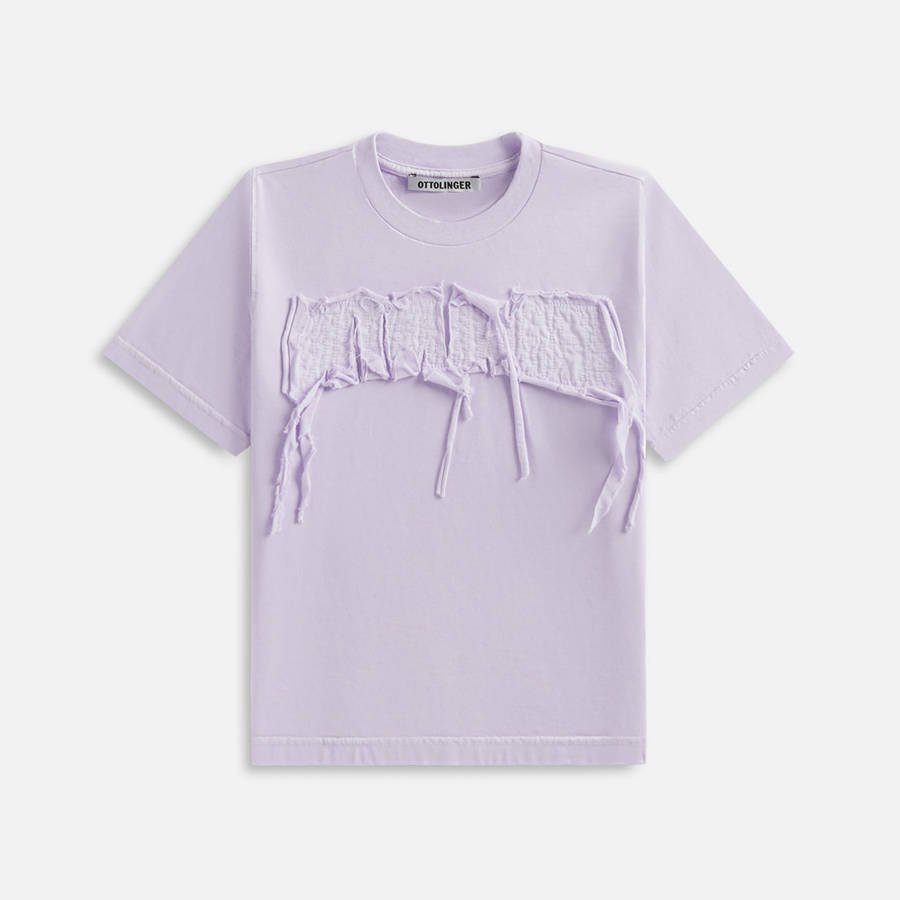 Purple Women Kith Ottolinger Distressed Otto Fitted T-Shirt | 2085-YRALT