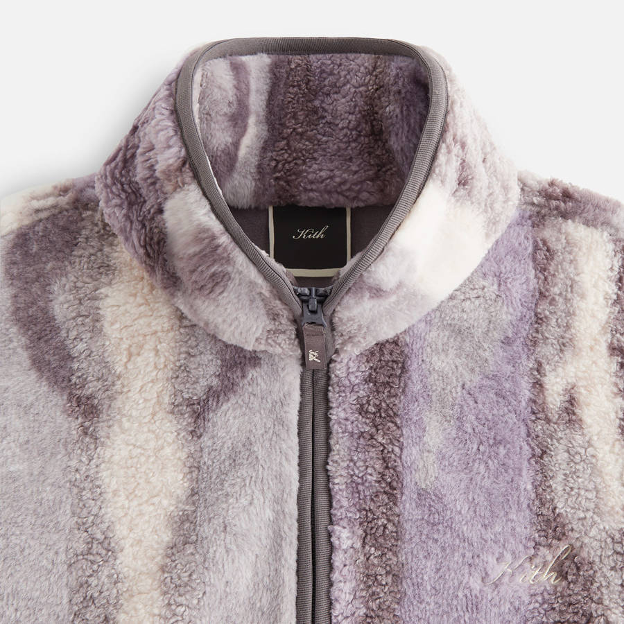 Purple Women Kith Waverly II Jacquard Fur Jackets | 6978-ZFNMI
