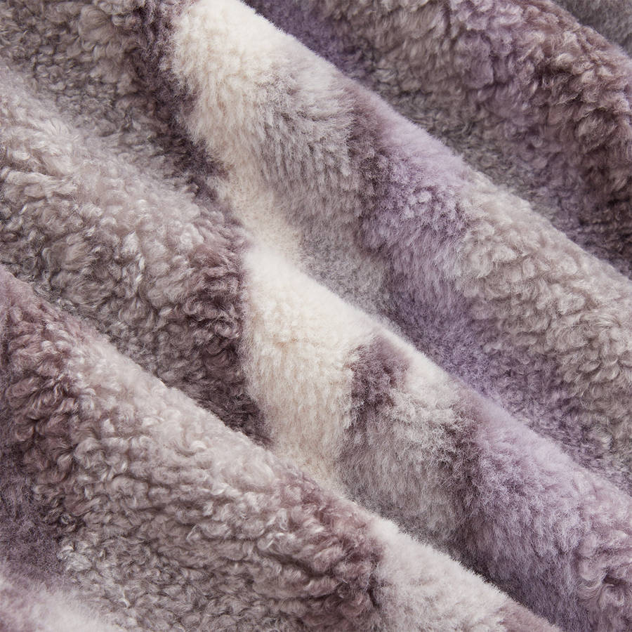 Purple Women Kith Waverly II Jacquard Fur Jackets | 6978-ZFNMI