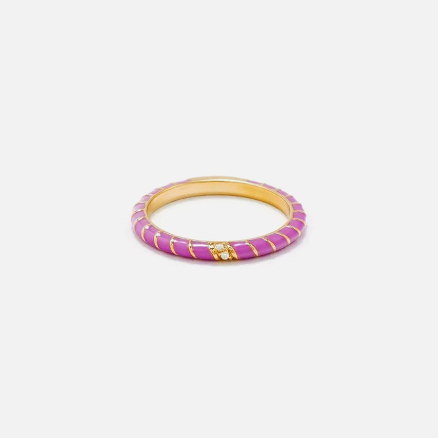 Purple Women Kith Yvonne Leon Alliance Mini Torsade Couleur Jewelry | 7430-STAZJ
