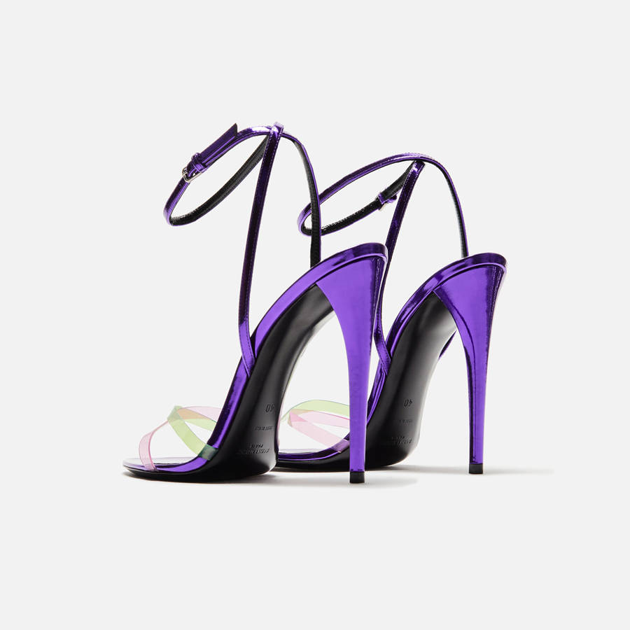 Purple / Green Women Kith Saint Laurent Gippy 110 Sandal Heels | 2796-SLIXO