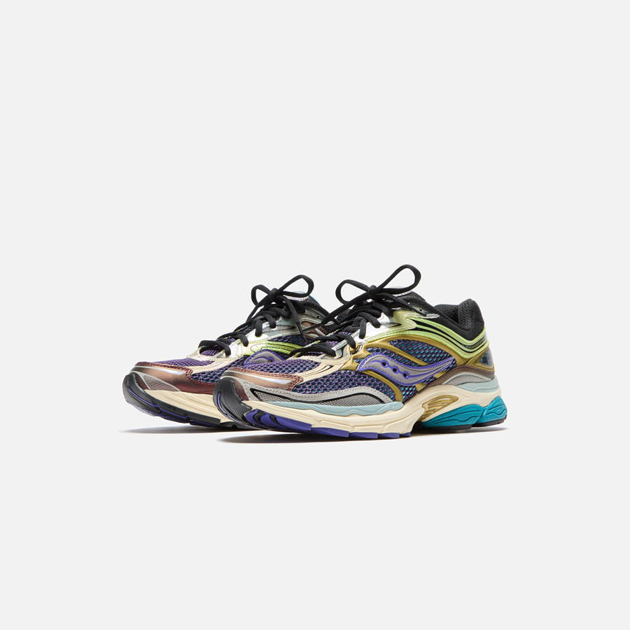 Purple / Yellow Men Kith Saucony Progrid Omni 9 Sneakers | 1594-RVWHT