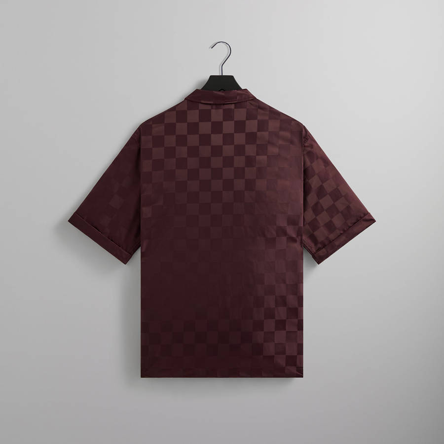 Red Men Kith Checkered Satin Reade Shirts | 5270-KBOWQ