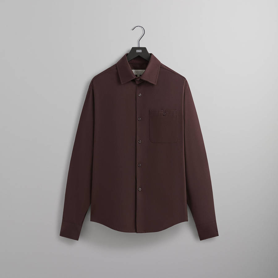 Red Men Kith Flannel Tomas Buttondown Shirts | 6073-INZRE