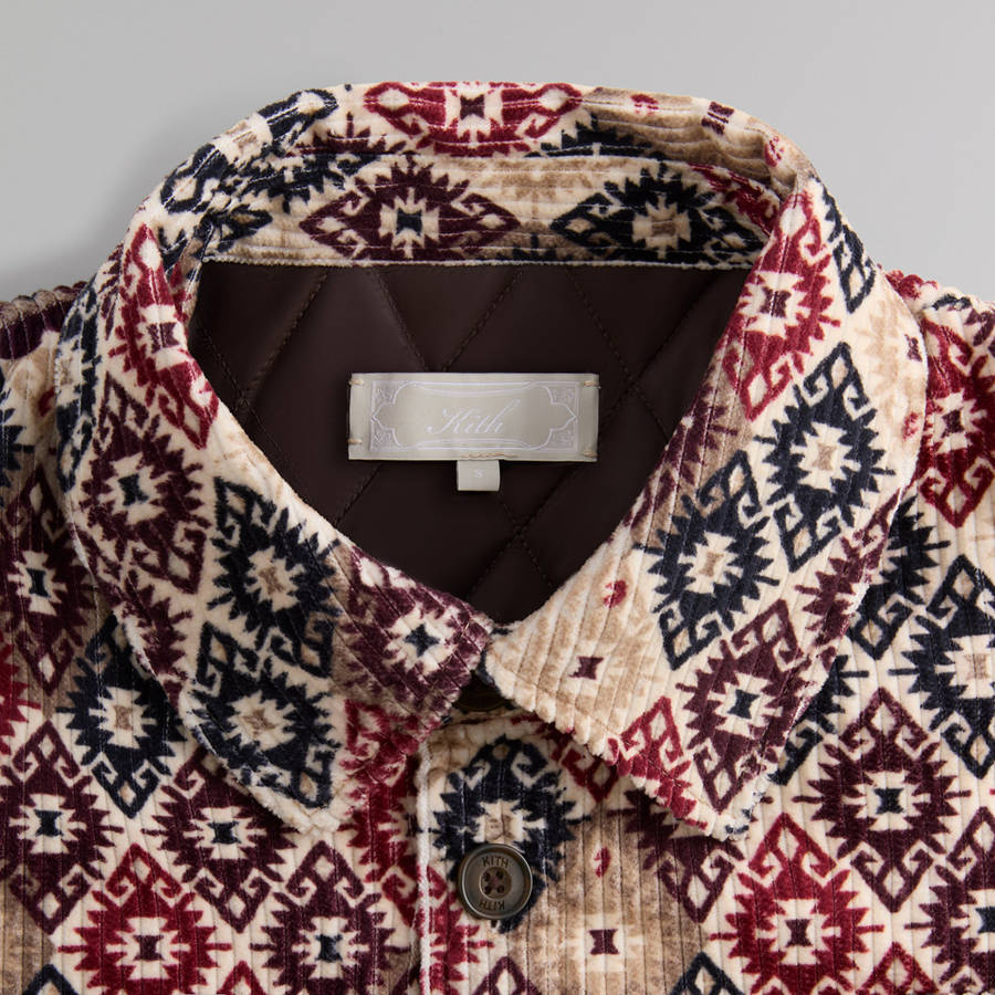 Red Men Kith Kilim Mosaic Brixton Puffed Shirt Jackets | 1670-YVJON
