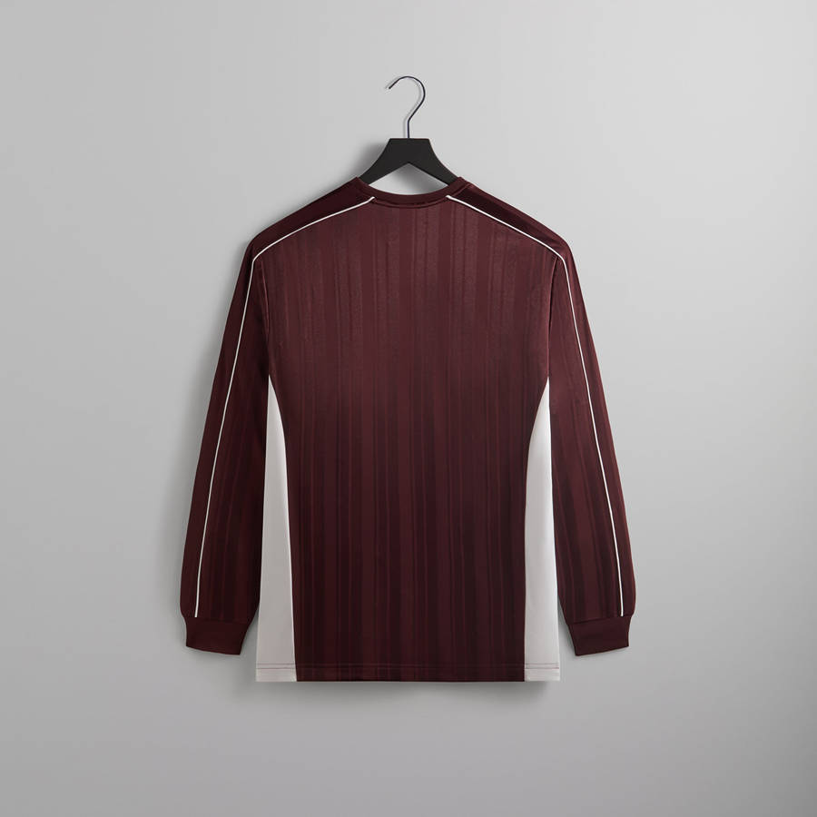 Red Men Kith Pinstripe Tricot Panelled Shirts | 1892-GHOPV