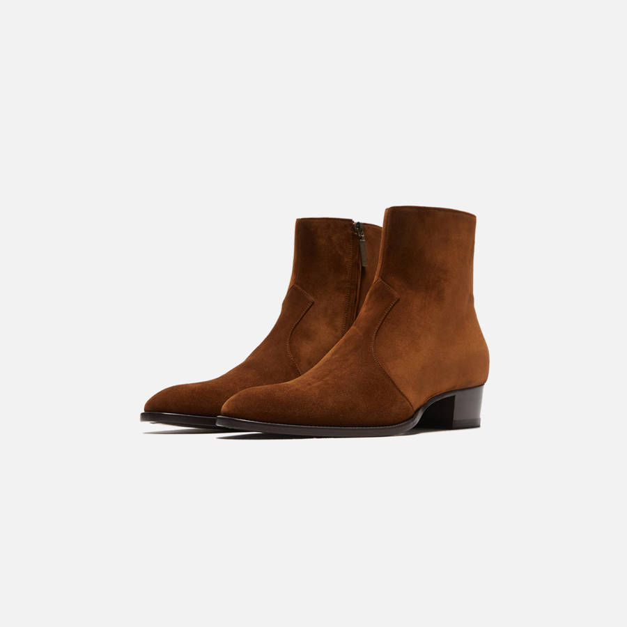 Red Men Kith Saint Laurent Wyatt 40 Zip Boots | 0827-HWONI