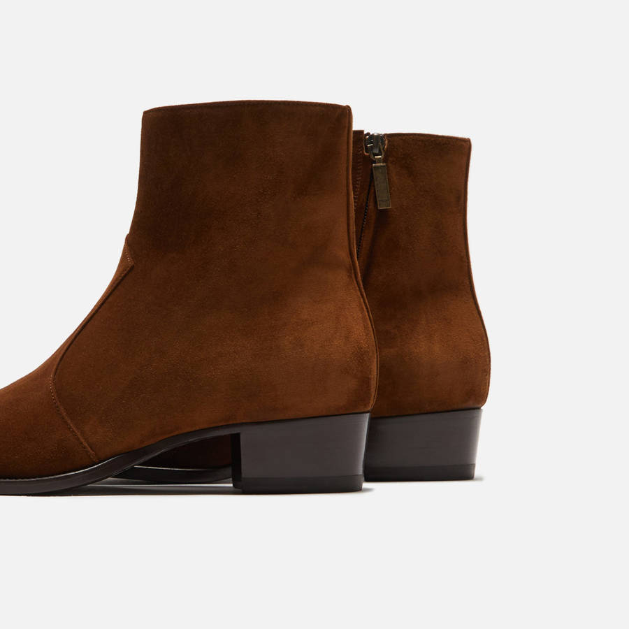 Red Men Kith Saint Laurent Wyatt 40 Zip Boots | 0827-HWONI