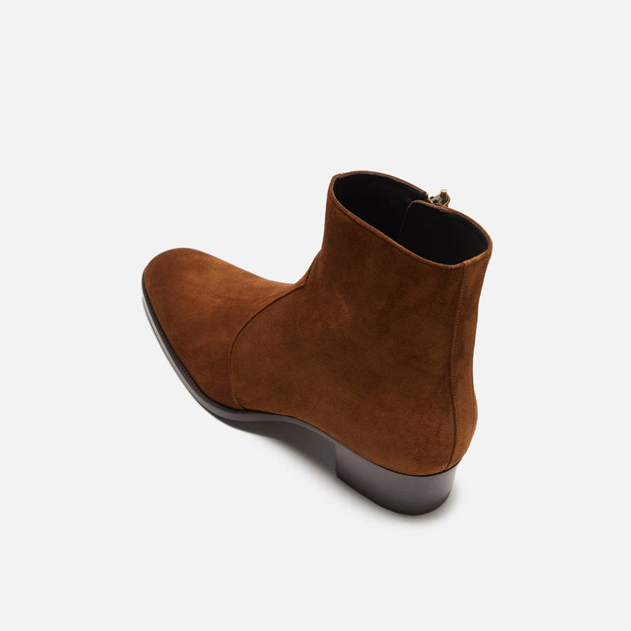 Red Men Kith Saint Laurent Wyatt 40 Zip Boots | 0827-HWONI