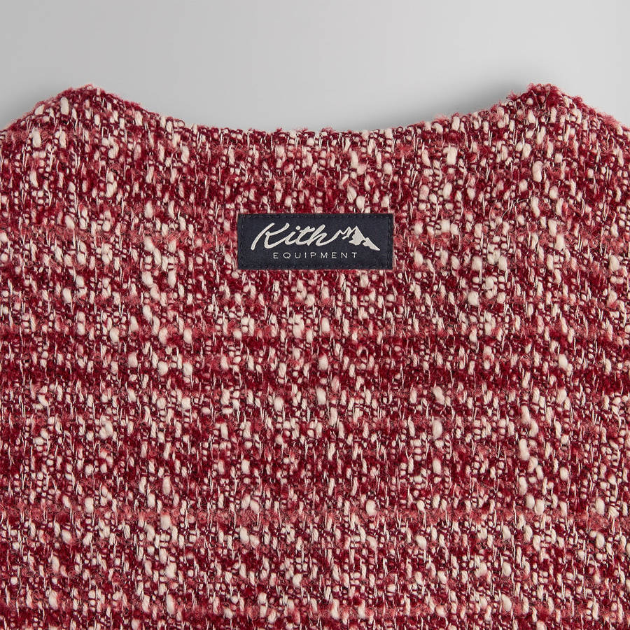 Red Men Kith Textured Tweed Jonah Liner Jackets | 0632-GQUKS