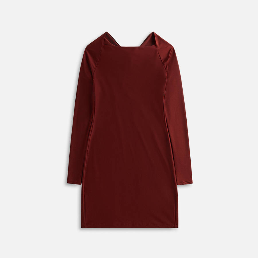 Red Women Kith Coperni Twisted Cutout Jersey Dress | 4610-APQVS