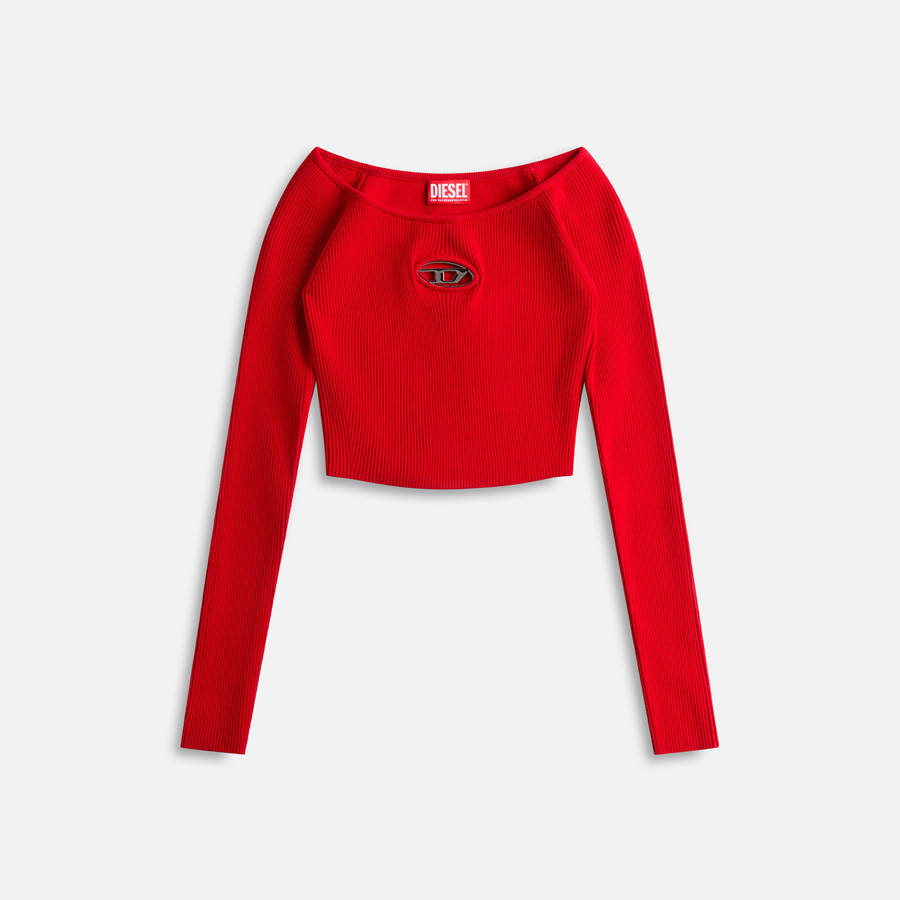 Red Women Kith Diesel M-Vera Long Sleeve Shirts | 7386-OFWNP