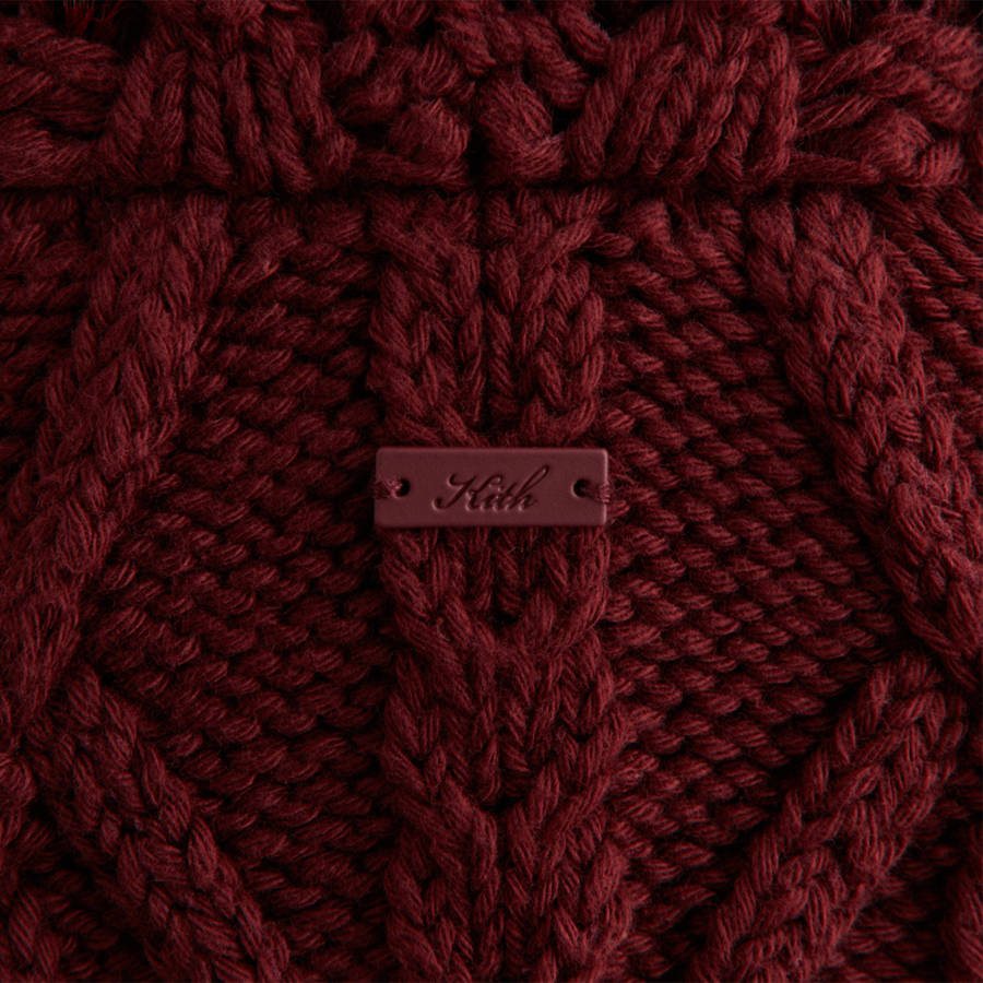 Red Women Kith Hartley Knit Fur Hooded Vest | 0637-IJRXG