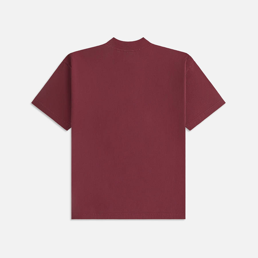 Red Women Kith Mock Neck Crest Vintage T-Shirt | 1573-HCVPK