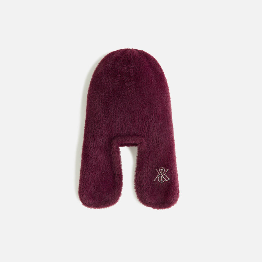 Red Women Kith Mohair Earflap Beanie Headwear | 3572-HUQNG