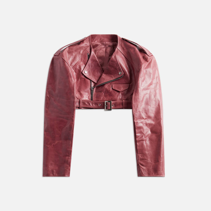 Red Women Kith Rick Owens Micro Biker Jackets | 2315-LFQDT