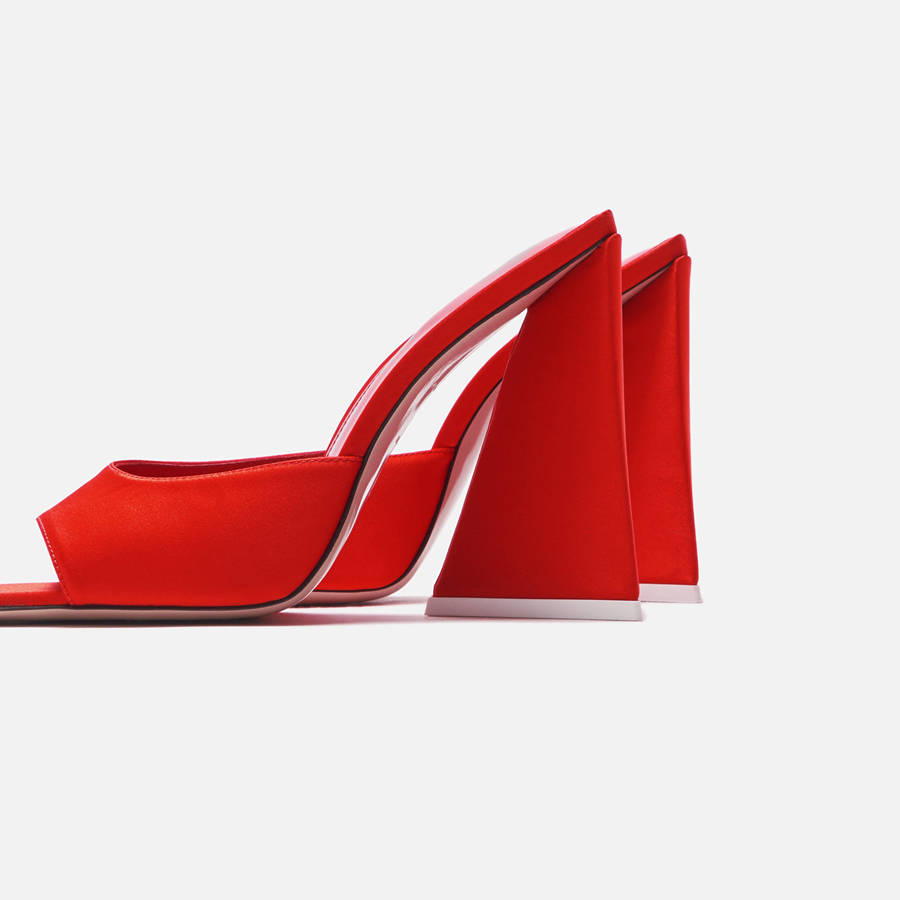 Red Women Kith The Attico for Devon Mule 115mm Heels | 6970-ITJPL