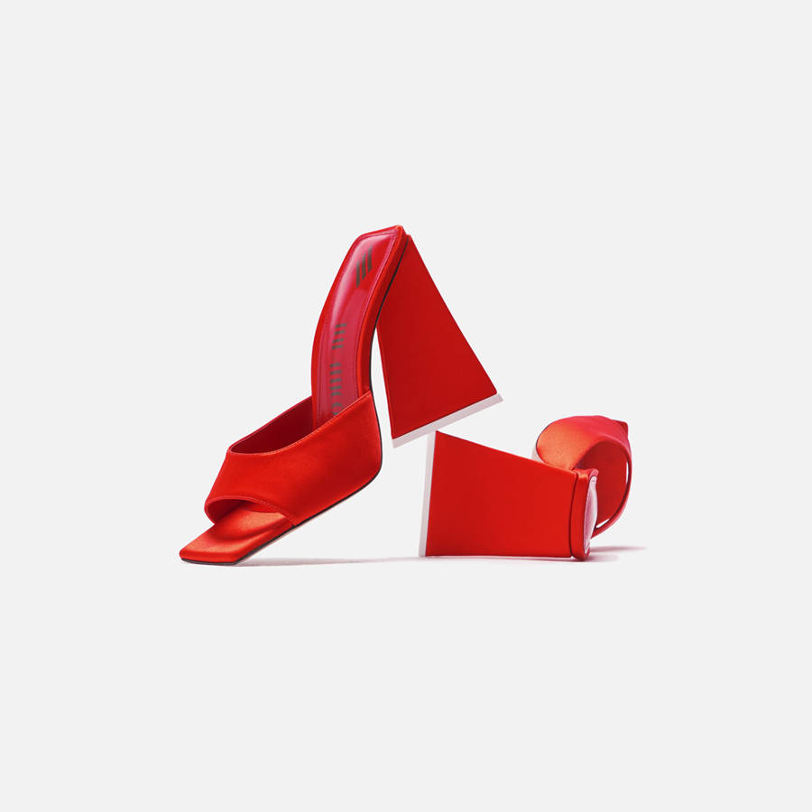 Red Women Kith The Attico for Devon Mule 115mm Heels | 6970-ITJPL