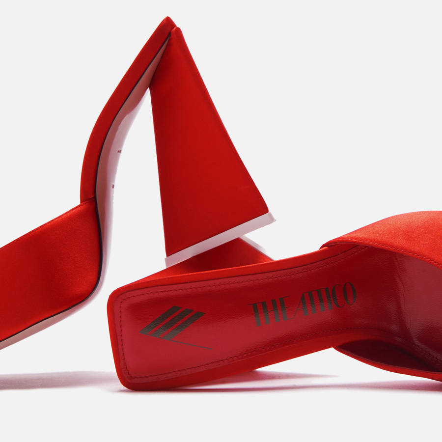 Red Women Kith The Attico for Devon Mule 115mm Heels | 6970-ITJPL