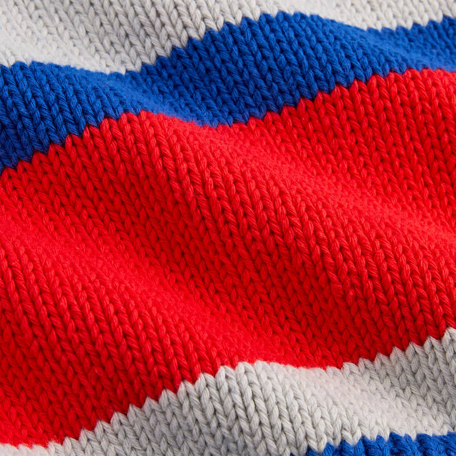 Red / Blue / White Men Kith for the New York Rangers Hooded Delk Sweater Sweatshirts | 5134-UXRAQ