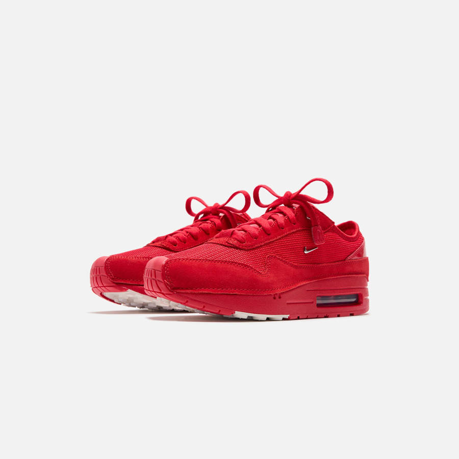Red / Silver Women Kith Nike x Jacquemus WMNS Air Max 1 SP Sneakers | 4617-ZFAPS
