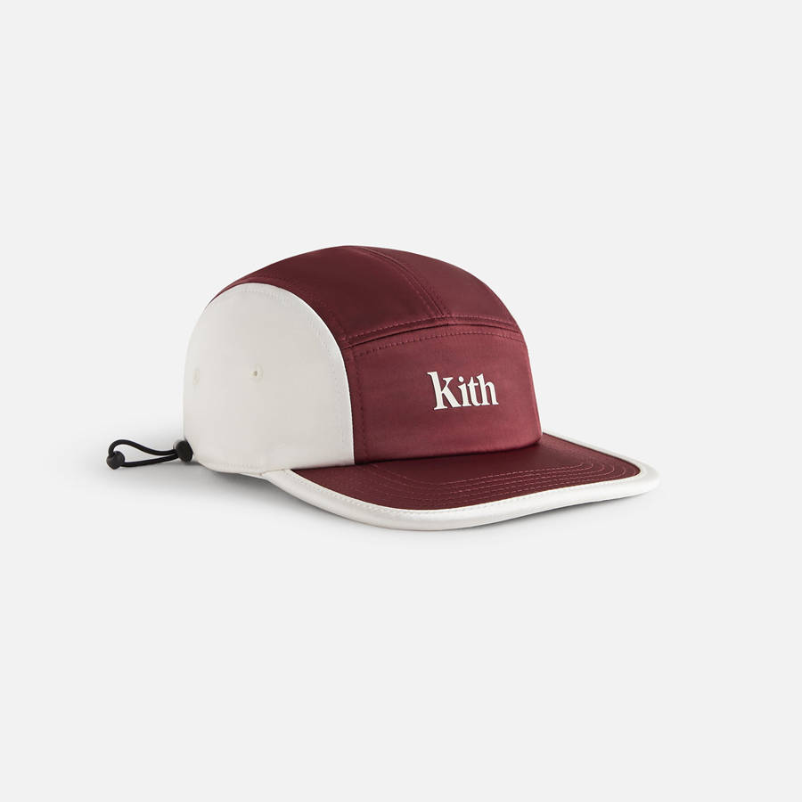 Red / White Kids' Kith Satin Active Cap Headwear | 6385-VHKYO