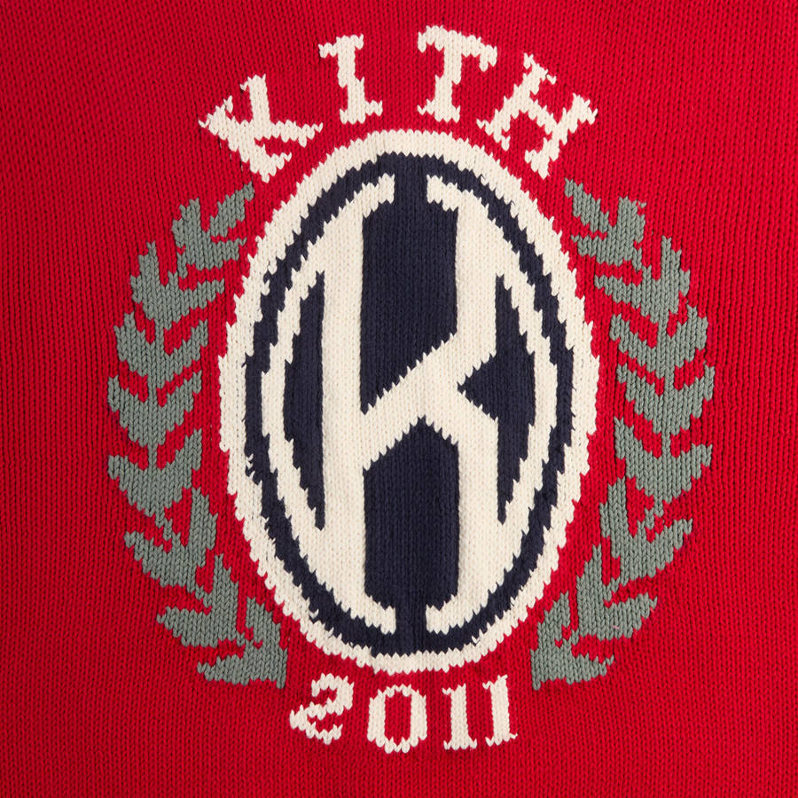 Red / White Men Kith Nelson Rugby Sweater Shirts | 3601-FKBAN