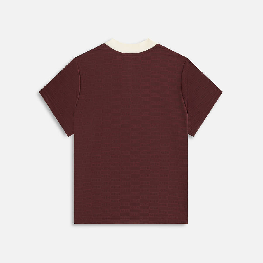 Red / White Women Kith Nicci Monogram Jersey Shirts | 8219-ZYURW