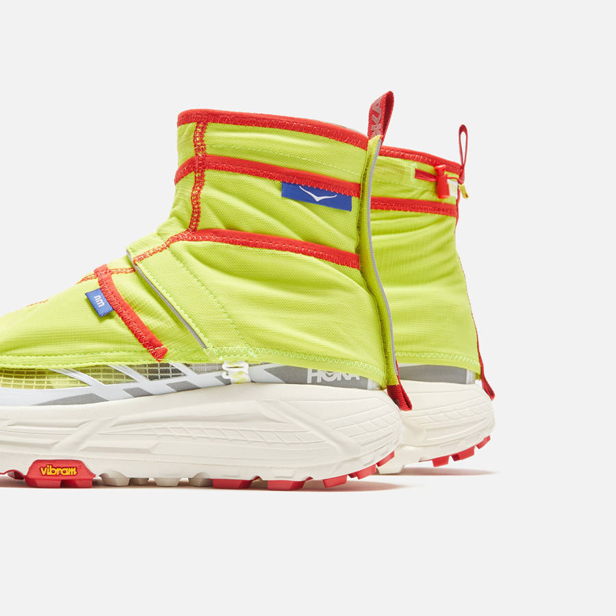 Red / Yellow / Silver Men Kith HOKA x Nicole McLaughlin Mafate THREE2 Sneakers | 6510-RNGKL