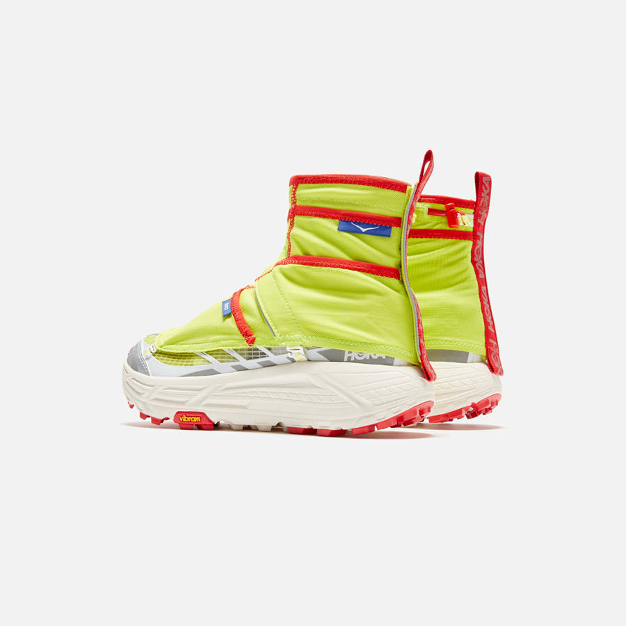 Red / Yellow / Silver Men Kith HOKA x Nicole McLaughlin Mafate THREE2 Sneakers | 6510-RNGKL