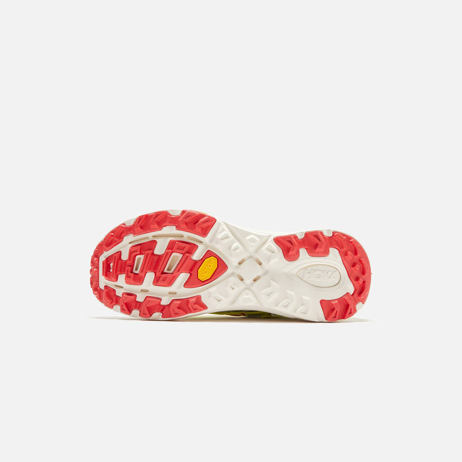 Red / Yellow / Silver Men Kith HOKA x Nicole McLaughlin Mafate THREE2 Sneakers | 6510-RNGKL