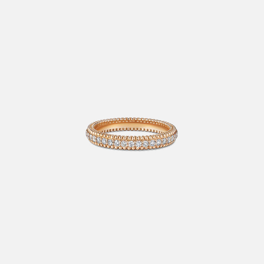 Rose Gold Women Kith VL Cepher Perpes Ring with Pave Diamonds Jewelry | 4589-KTOFY