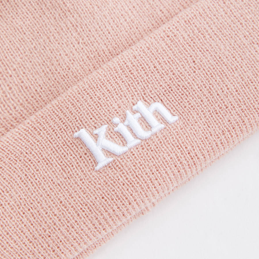 Rose Kids' Kith Classic Serif Logo Beanie Headwear | 1928-HUJCW