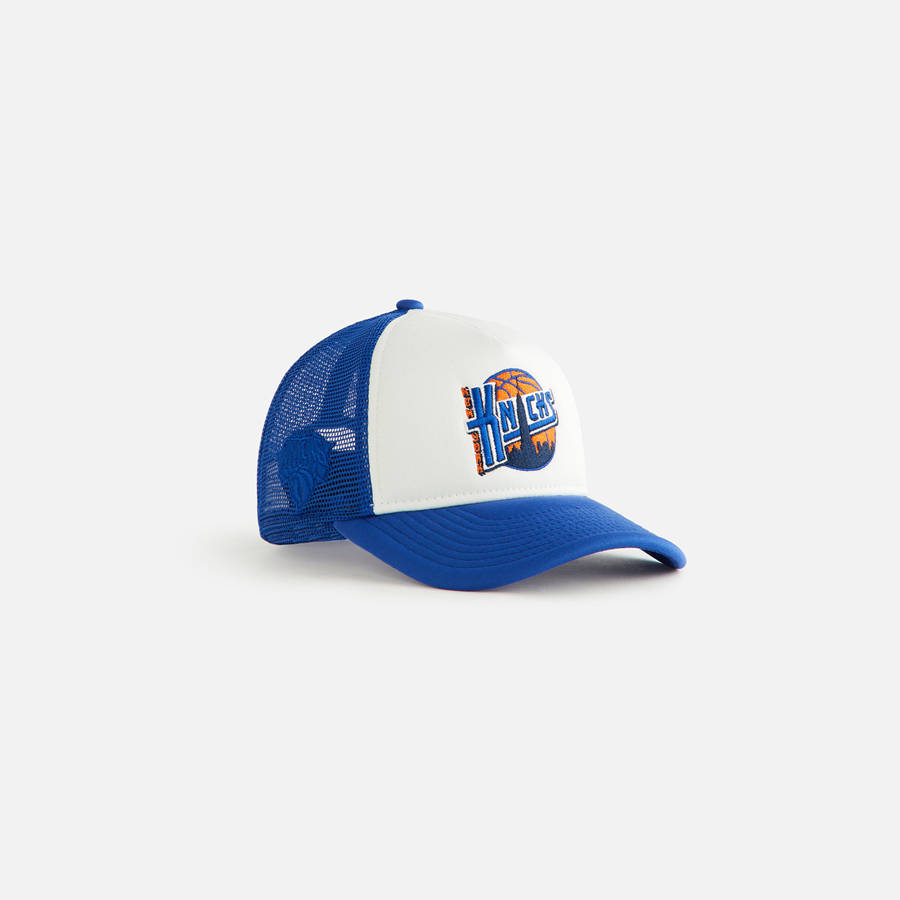 Royal Kids' Kith and New Era for the New York Knicks Skyline Trucker Cap Headwear | 8623-SELBH