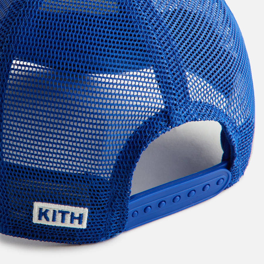 Royal Kids' Kith and New Era for the New York Knicks Skyline Trucker Cap Headwear | 8623-SELBH