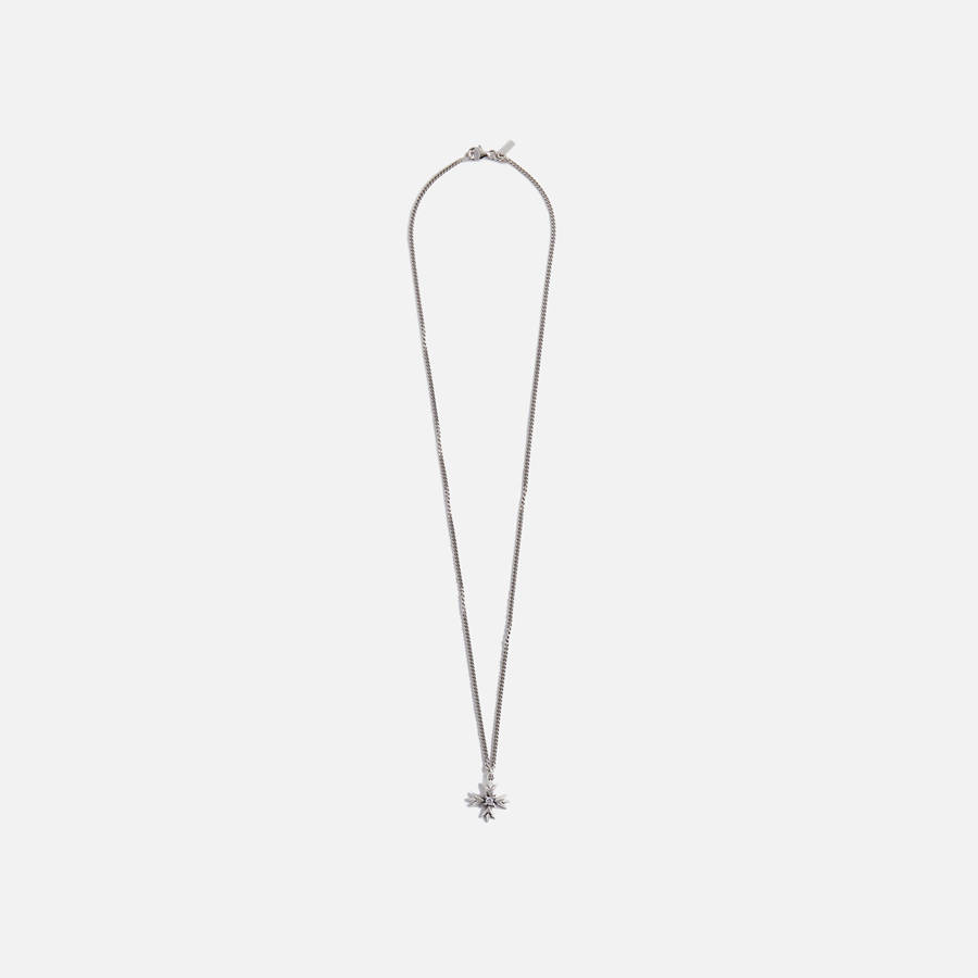 Silver Men Kith Emanuele Bicocchi Crest + Crystal Necklace Jewelry | 3860-FJSDK