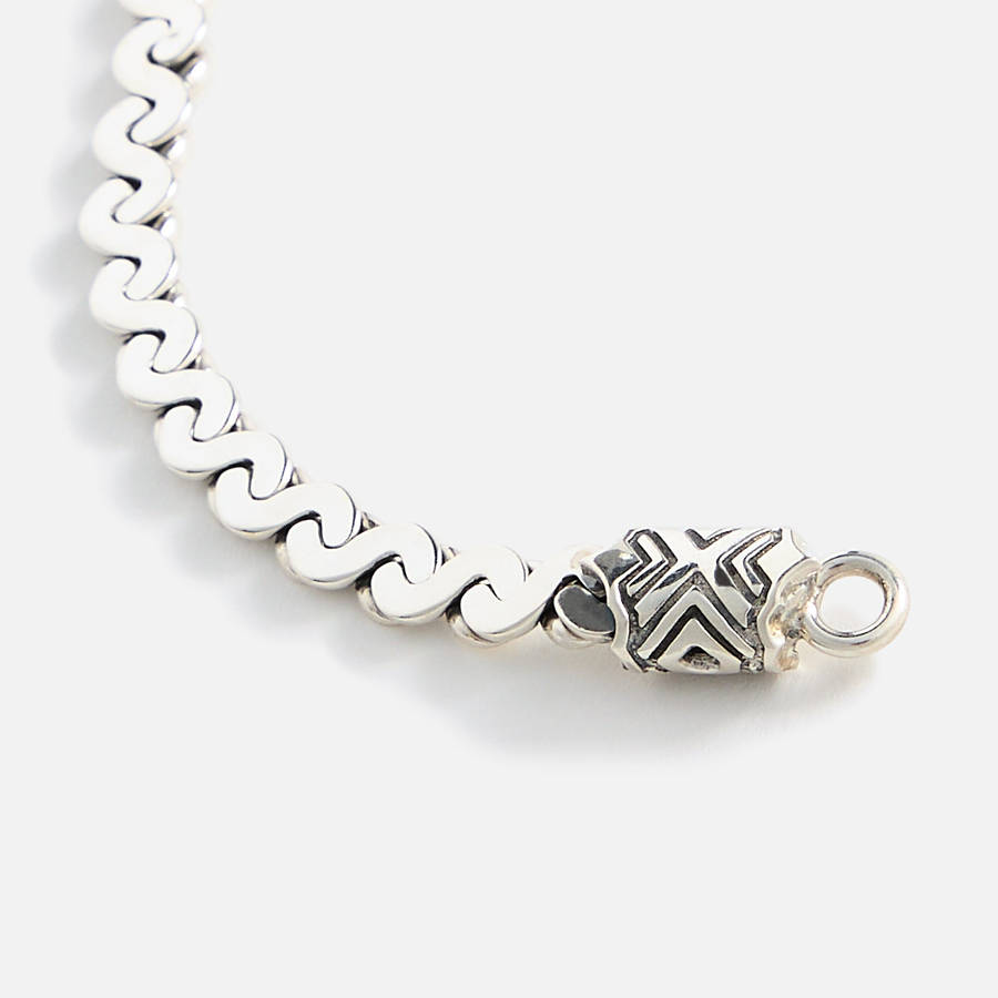 Silver Men Kith Emanuele Bicocchi Infinity Loop S-link Chain Bracelet (Large) Jewelry | 2156-QZTMW