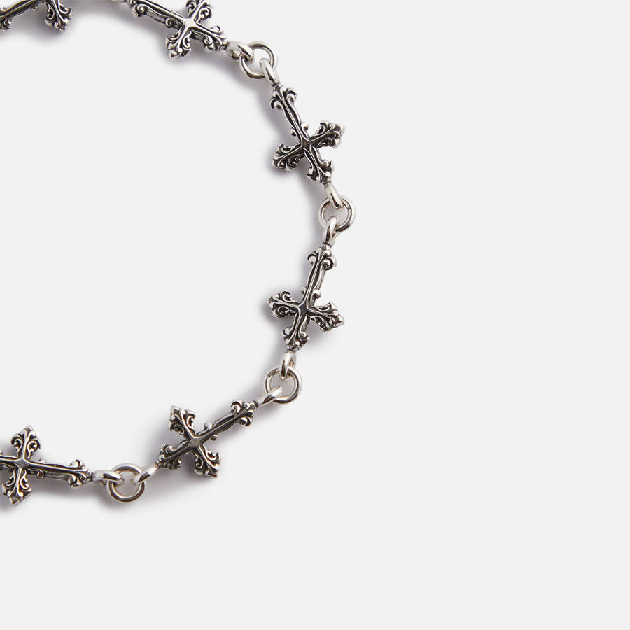 Silver Men Kith Emanuele Bicocchi Multi-Cross Avelli Bracelet Jewelry | 2673-RBUKA
