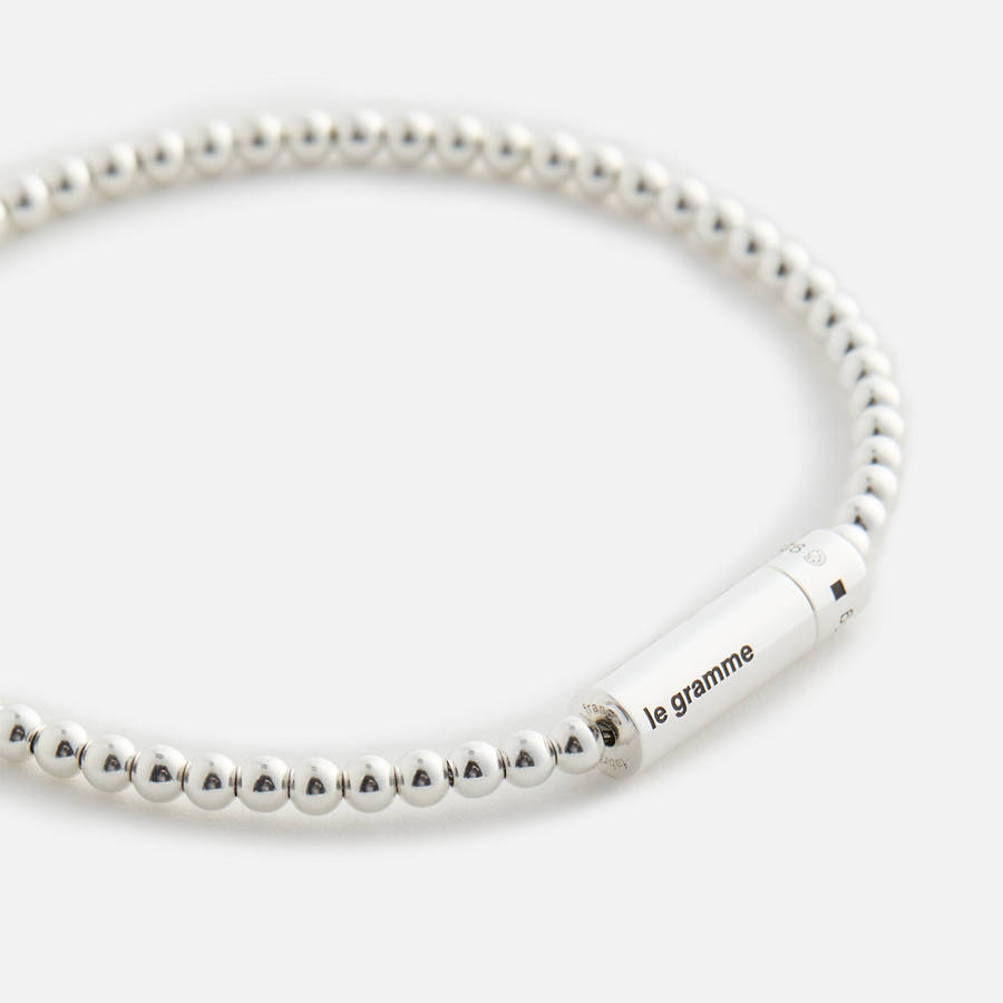 Silver Men Kith Le Gramme 11g Polished Sterling Silver Beads Bracelet Jewelry | 9283-FPLSA
