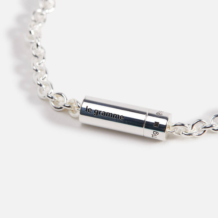 Silver Men Kith Le Gramme 11g Polished Sterling Silver Cable Bracelet Jewelry | 9827-EGCOP