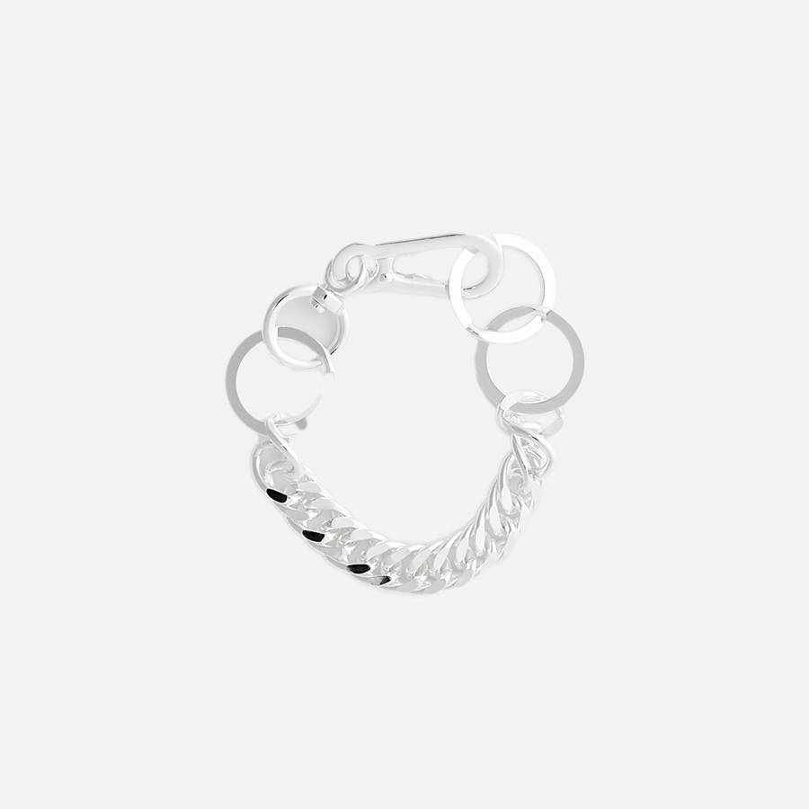 Silver Men Kith Martine Ali Twin Link Hardware Bracelet Jewelry | 5036-XJOLS