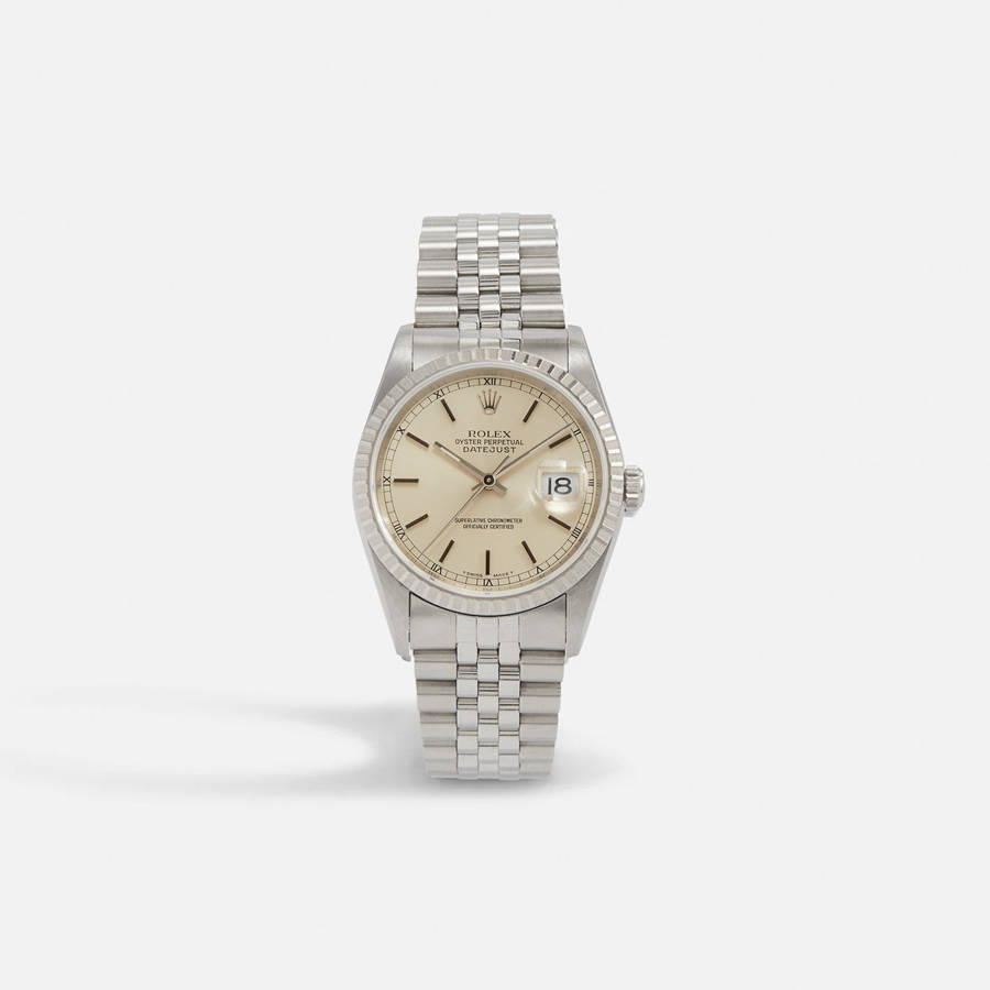 Silver Men Kith Wind Vintage Rolex Datejust Reference 16220 Jewelry | 1983-RUTWB