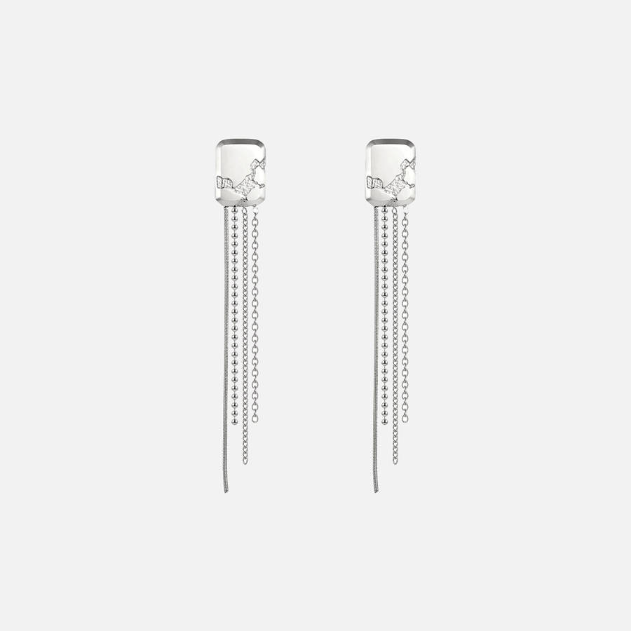 Silver Women Kith ARSN Stripped Down Earrings Jewelry | 1246-HIUVX