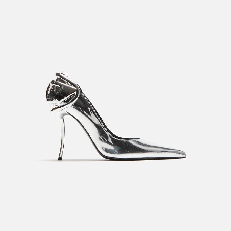 Silver Women Kith Diesel D-Ten and Half-Metallic Pumps Heels | 3624-CXEKU