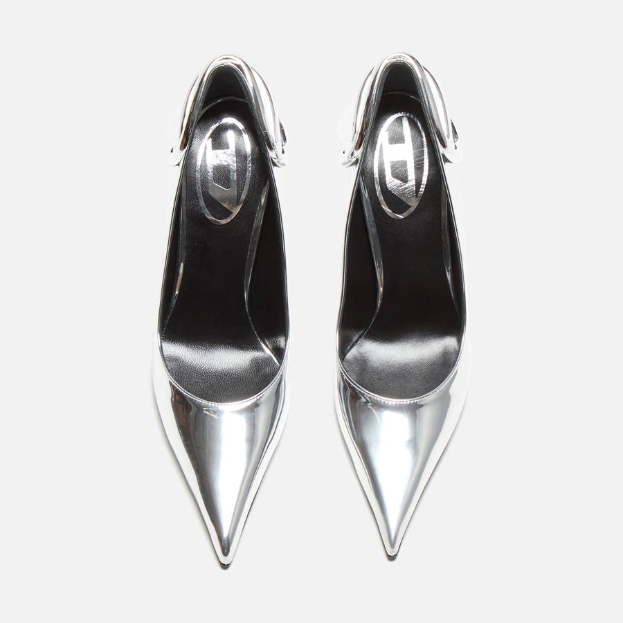 Silver Women Kith Diesel D-Ten and Half-Metallic Pumps Heels | 3624-CXEKU