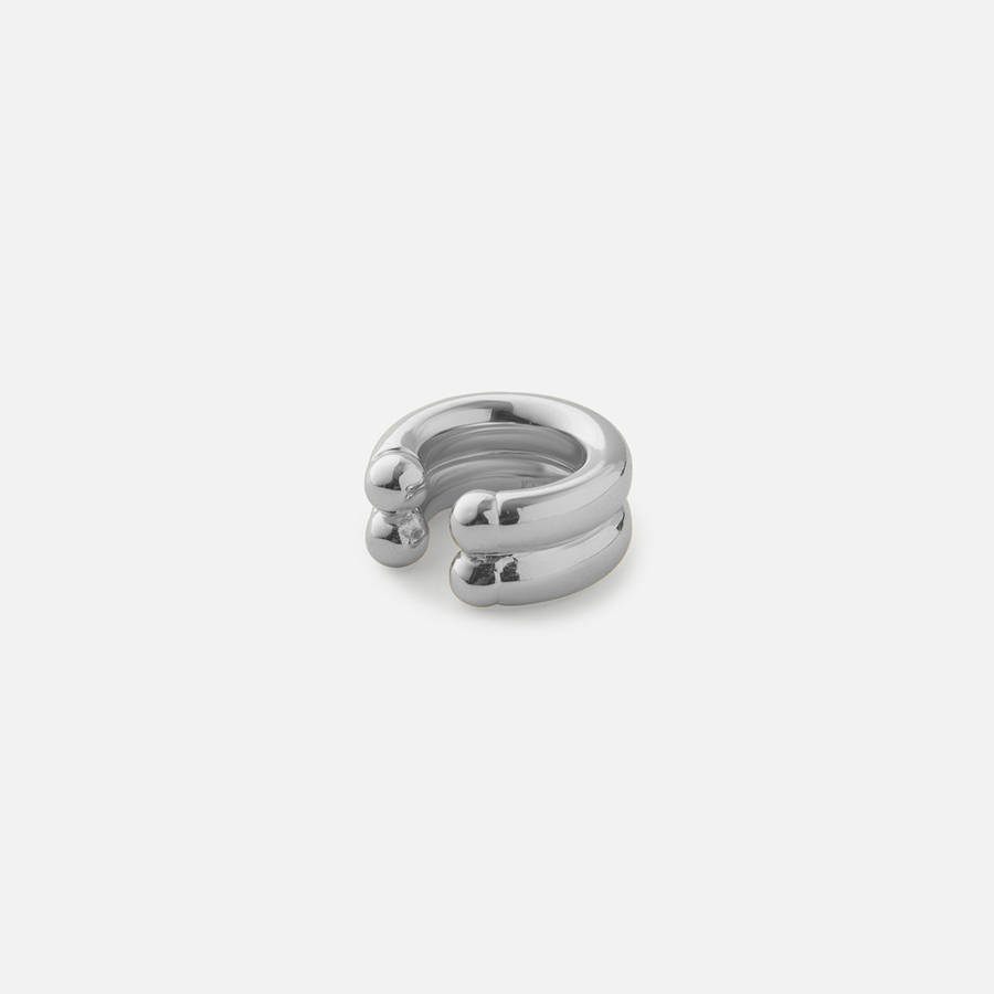 Silver Women Kith Eliou Double Regina Ear Cuff Jewelry | 8670-NTHJY