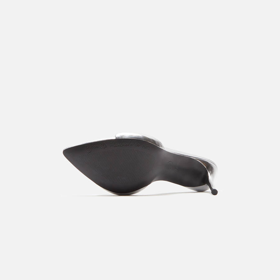 Silver Women Kith Femme LA Saint Slipper Heels | 7613-UELCP